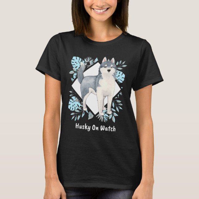 T-shirt Husky En Veille ! (Devant)