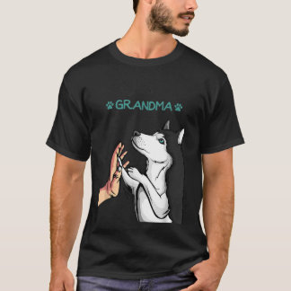 T-shirt Husky Grand-mère Chien Maman Femmes Amoureuses