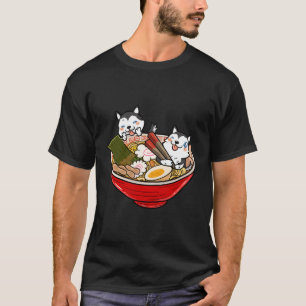 T-shirt Husky Japonais Ramen Kawaii Drôle Chien Cadeau
