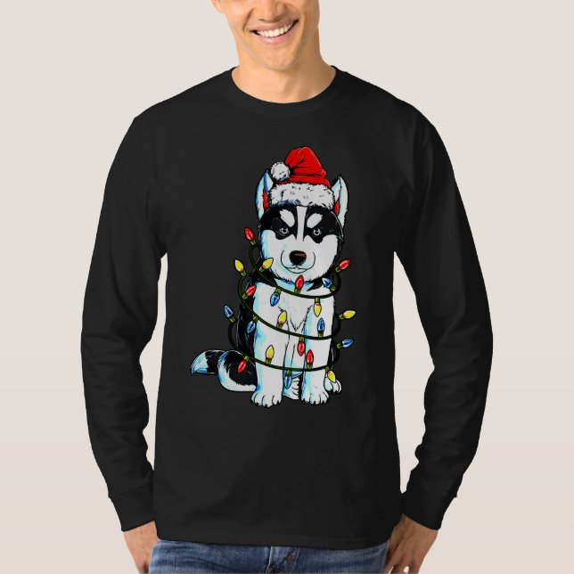 T-shirt Husky Lights Xmas Boys 2 (Devant)