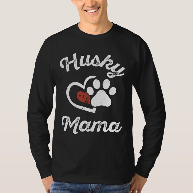 T-shirt Husky Mama Husky Propriétaire Chien Maman (Devant)