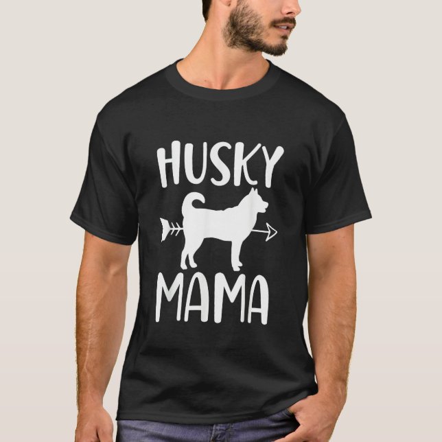 T-shirt Husky Mama Mom (Devant)
