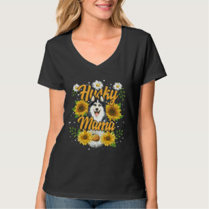 T-shirt Husky Mama Siberian Husky Maman Huskie Sled Chig M