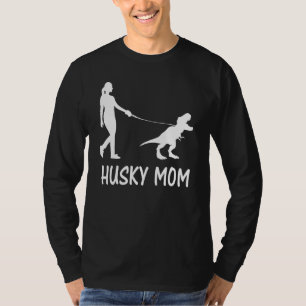 T-shirt Husky Maman Sibérienne Husky Mama Chien Dinosaure 