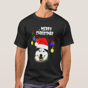 T-shirt Husky Merry Christmas Dog