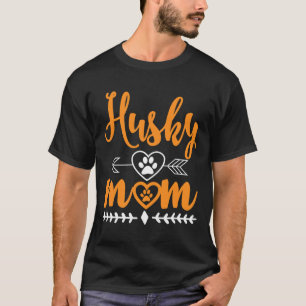 T-shirt Husky Mom Fitting Scoop
