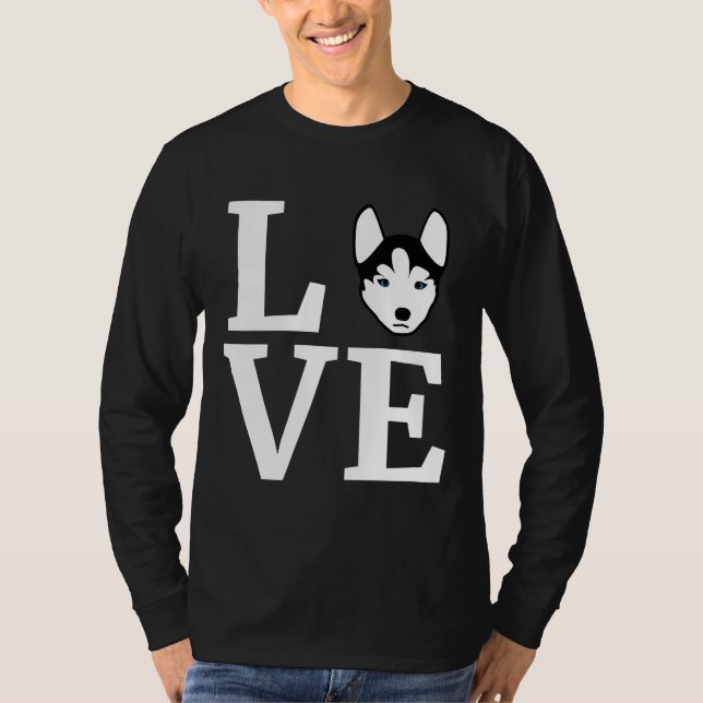 T-shirt Husky pour chien (Devant)