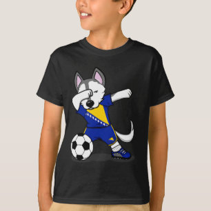 T-shirt Husky qui fait le dab Bosnie-Herzégovine Maillot d