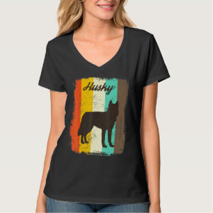 T-shirt Husky Retro les années 70 chien Vintage