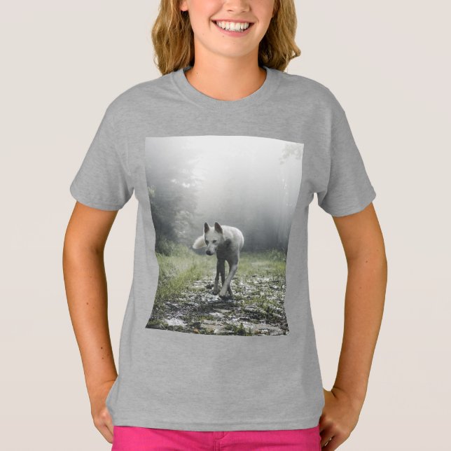 T-shirt Husky Sibérien Blanc (Devant)