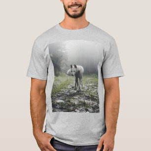 T-shirt Husky Sibérien Blanc
