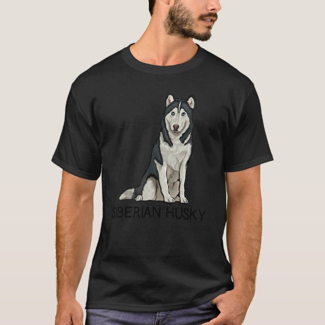 T-shirt Husky Sibérien Chien Fou (Devant)