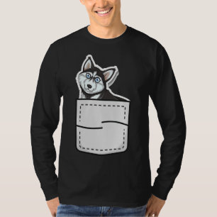 T-shirt Husky Sibérien Dans Ma Poche Mignonne Propriétaire