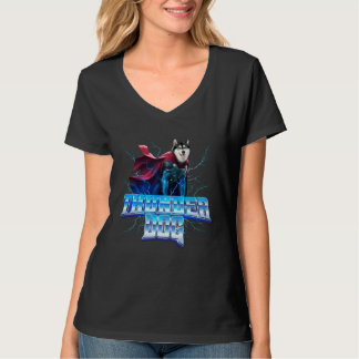 T-shirt Husky sibérien en tant que Dieu du Tonnerre et de