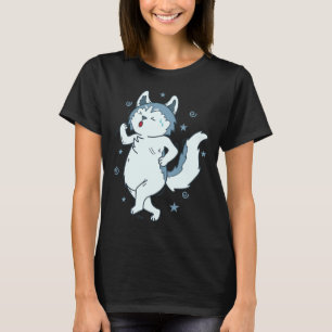 T-shirt Husky Sled Chien Aime Jogging Chien race