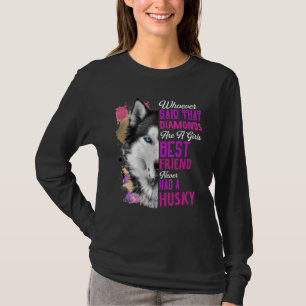 T-shirt Husky Sont Une Fille Meilleur Ami Chien Mère Mère 