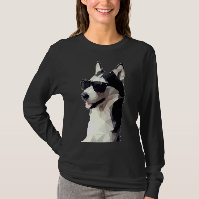 T-shirt Husky sur lunettes de soleil (Devant)