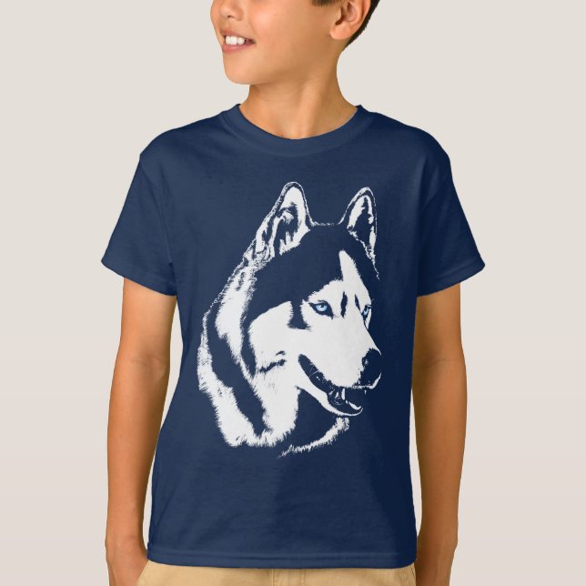 T-Shirt Husky T-Shirt Sled Dog Les Chemises Husky  (Devant)