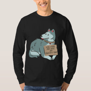 T-shirt Husky Travaillera Pour Les Hugs Et Les Jouets Sque