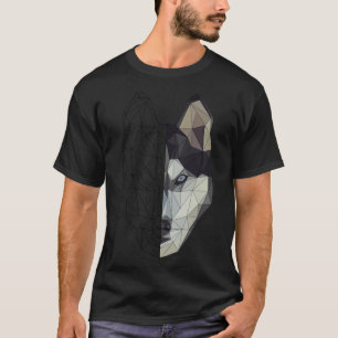T-shirt Husky Wolf Chien Chien Chien Chiot Animal Faible P
