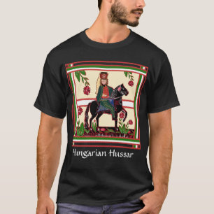 T-shirt Hussard hongrois fier sur un art populaire noir de