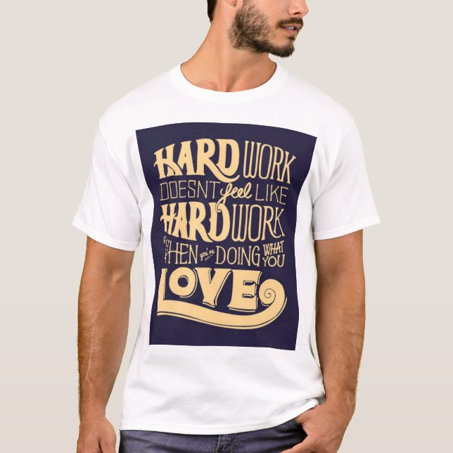 T-shirt Hustle Hard" T-Shir (Devant)
