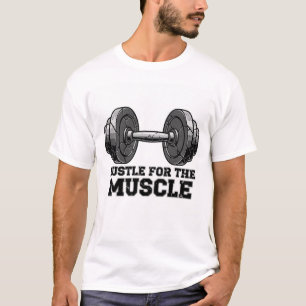 T-shirt Hustle pour les muscles – Gym avec haltères vintag