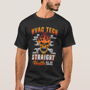 T-shirt Hustle Quotidien Funny Hvac Technicien Installer D