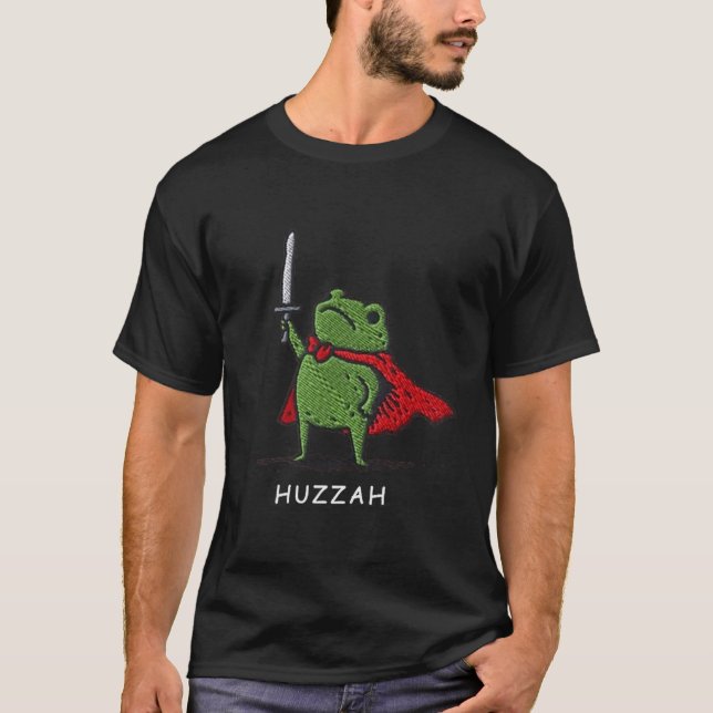T-shirt Huzzah Grenouille Chevalier Citation de Mème d'Épé (Devant)