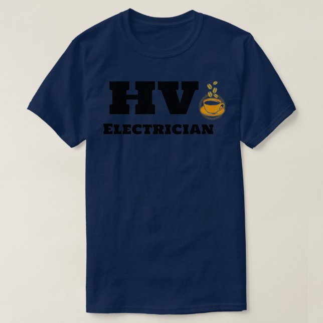 T-shirt HV Electricien et café (Design devant)