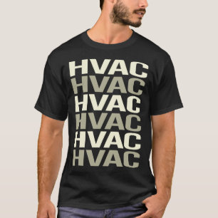 T-shirt HVAC en texte blanc