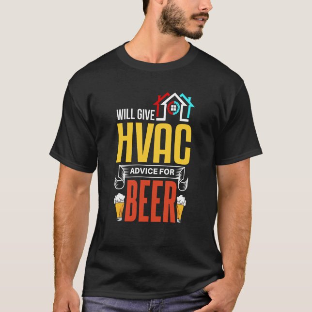 T-shirt HVAC Tech  Beer Joke HVAC Mechanic (Devant)