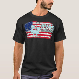 T-shirt Hvac Tech Cadeau Betsy Ross USA Drapeau Patriotiqu