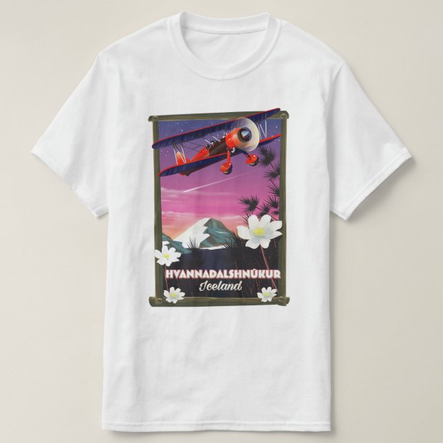 T-shirt Hvannadalshnkur affiche de voyage Islande. (Design devant)