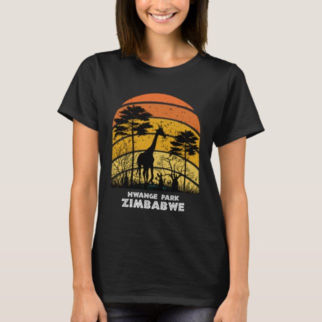 T-shirt Hwange Park Zimbabwe Safari National Park Game Res (Devant)