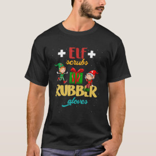 T-shirt Hy Elf Scrubs Gants en caoutchouc Costume Infirmiè