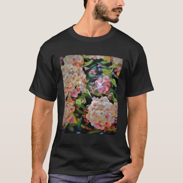 T-shirt Hydrangea Blossom Décoratif Floral K Florets (Devant)