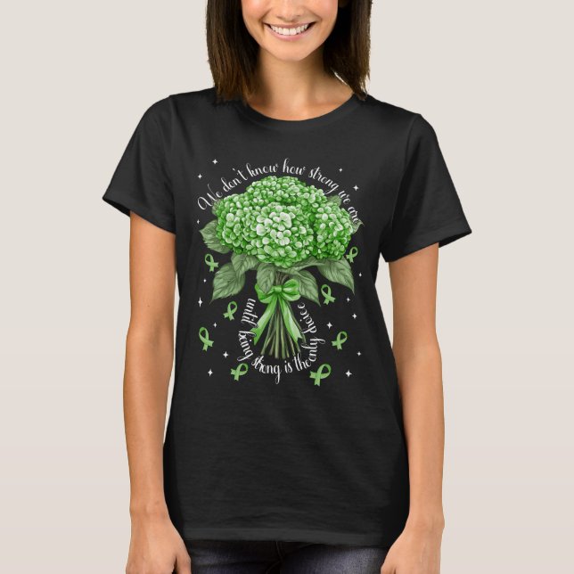 T-shirt Hydrangea Cérébral Palsy Strong Est Le Seul Choix (Devant)