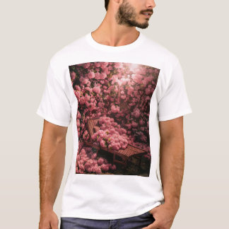 T-shirt Hydrangées roses Tout-en-dessus Floral Imprimer T-