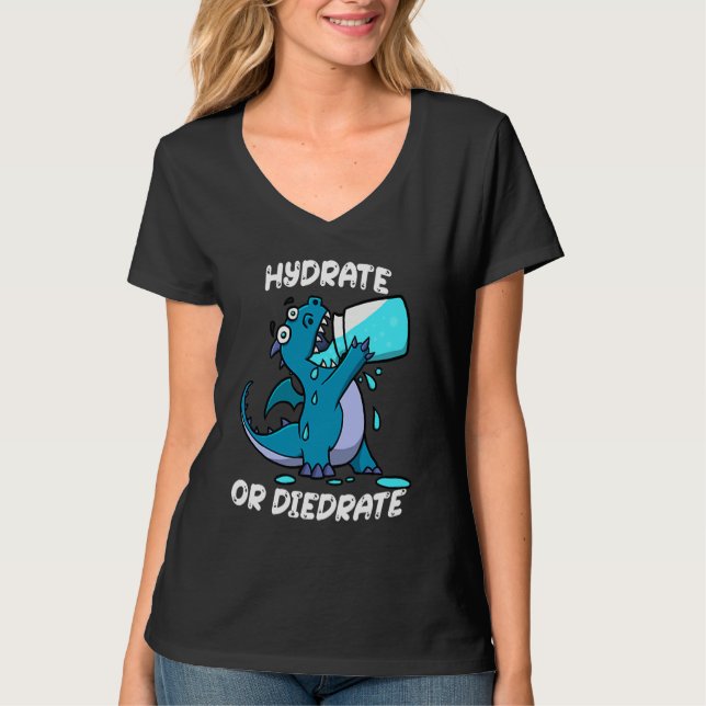 T-shirt Hydrate or Diedrate Dragon Drinking Water (Devant)
