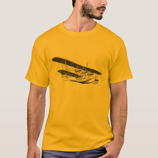 T-shirt Hydravion de trois moteurs (Devant)