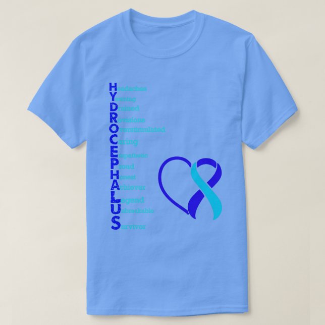 T-shirt Hydrocéphalie Sensibilisation conception relative (Design devant)