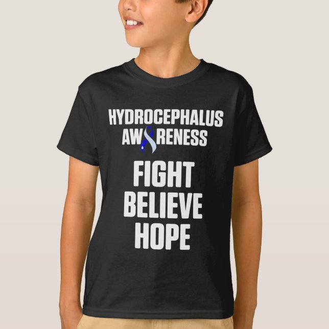 T-shirt Hydrocéphalie Survivor Lutter Conscience Guerrier (Devant)
