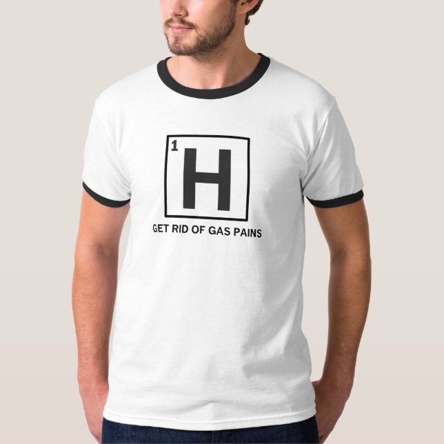 T-shirt hydrogène - débarassez-vous des douleurs de gaz (Devant)