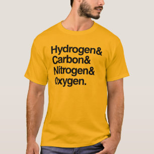 T-shirt Hydrogène et carbone et azote et oxygène