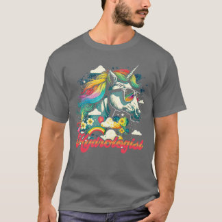 T-shirt Hydrologue à licorne arc-en-ciel