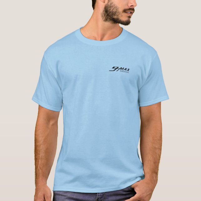 T-shirt Hydroplane 01 Logo arrière bleu clair (Devant)