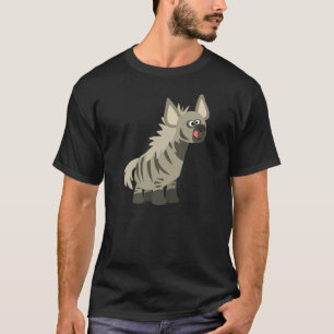 T-Shirt Hyena Striped Cartoon Affamé