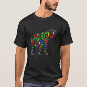 T-shirt Hyène Pièces de Puzzle de la Sensibilisation à l'A