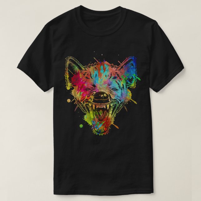 T-shirt Hyène riante colorée (Design devant)